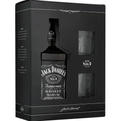 Jack Daniel's  Whiskey Met 2 tumblers 70 cl